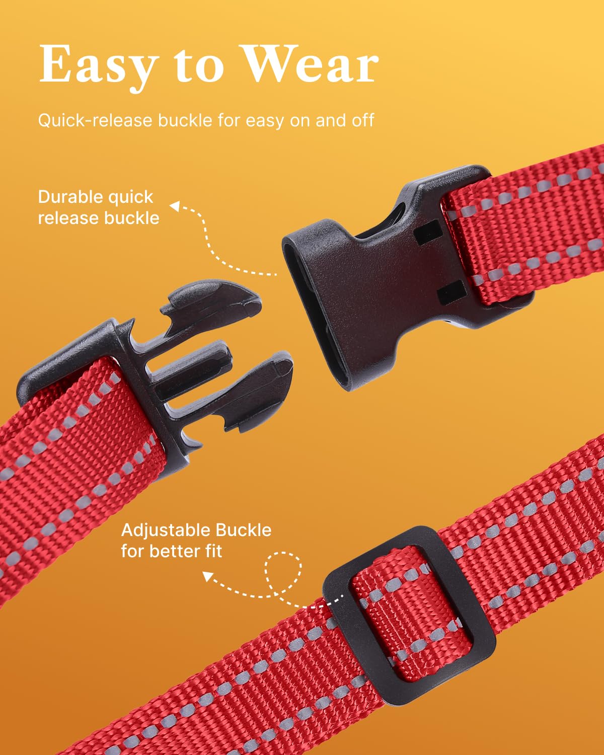 FAYOGOO Service Dog Vest – Escape-Proof, Lightweight No-Pull Harness with Adjustable Chest Strap for Small to Large Dogs