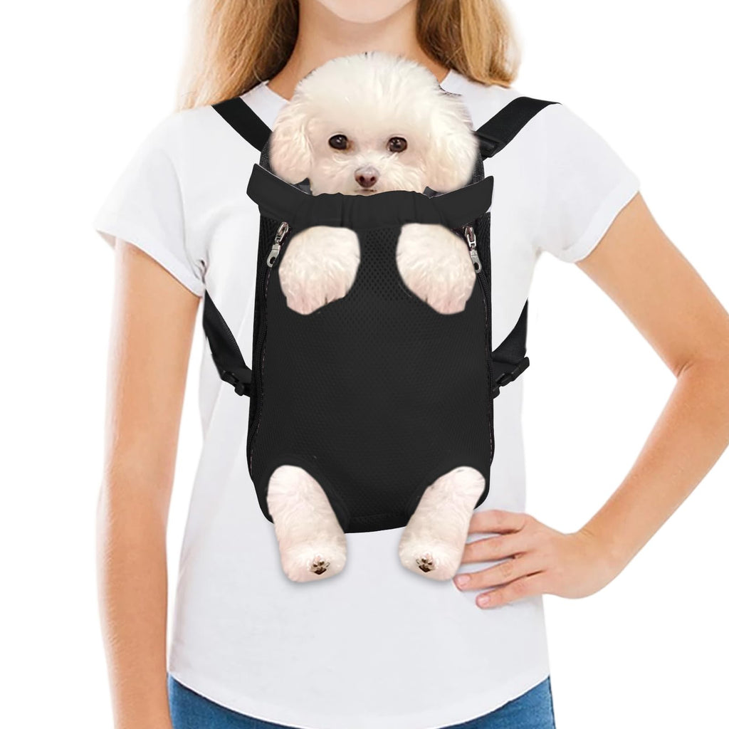 FEimaX Dog Carrier Backpack – Adjustable Pet Travel Bag for Small Dogs and Cats (Black)