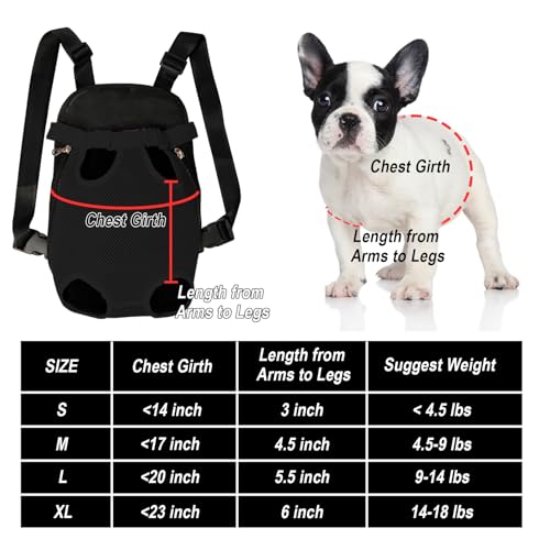 FEimaX Dog Carrier Backpack – Adjustable Pet Travel Bag for Small Dogs and Cats (Black)