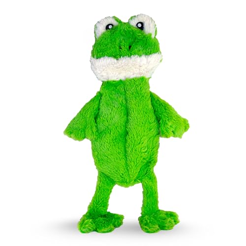 FGA MARKETPLACE Frog Flat No-Stuffing No-Squeak Plush Dog Toy, 21 Inches, for Small and Medium Dogs