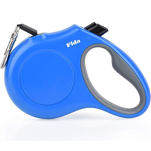 Fida 16ft Retractable Dog Leash for Small Dogs - Blue, Up to 26lbs, Reflective & Tangle-Free
