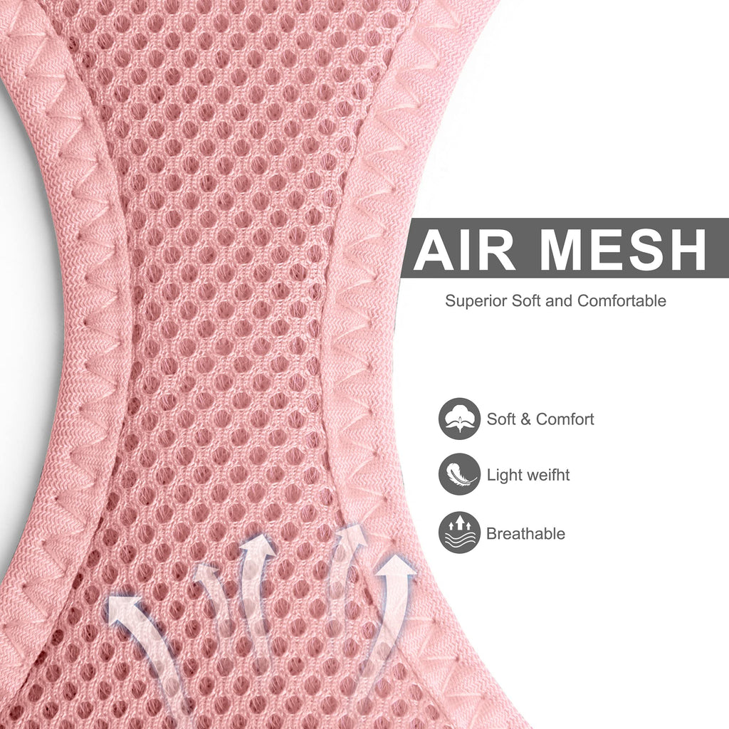 Fida Escape-Proof Cat Harness and Leash Set – Soft Mesh Step-In Vest for Small Kittens and Puppies (XXXS, Pink)