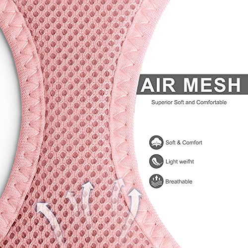 Fida Escape-Proof Cat Harness and Leash Set – Soft Mesh Step-In Vest for Small Kittens and Puppies (XXXS, Pink)