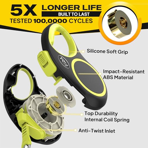 Fida Retractable Dog Leash 16ft Reflective Heavy Duty for Small Dogs up to 26 lbs, Tangle-Free One-Hand Brake, Neon Yellow