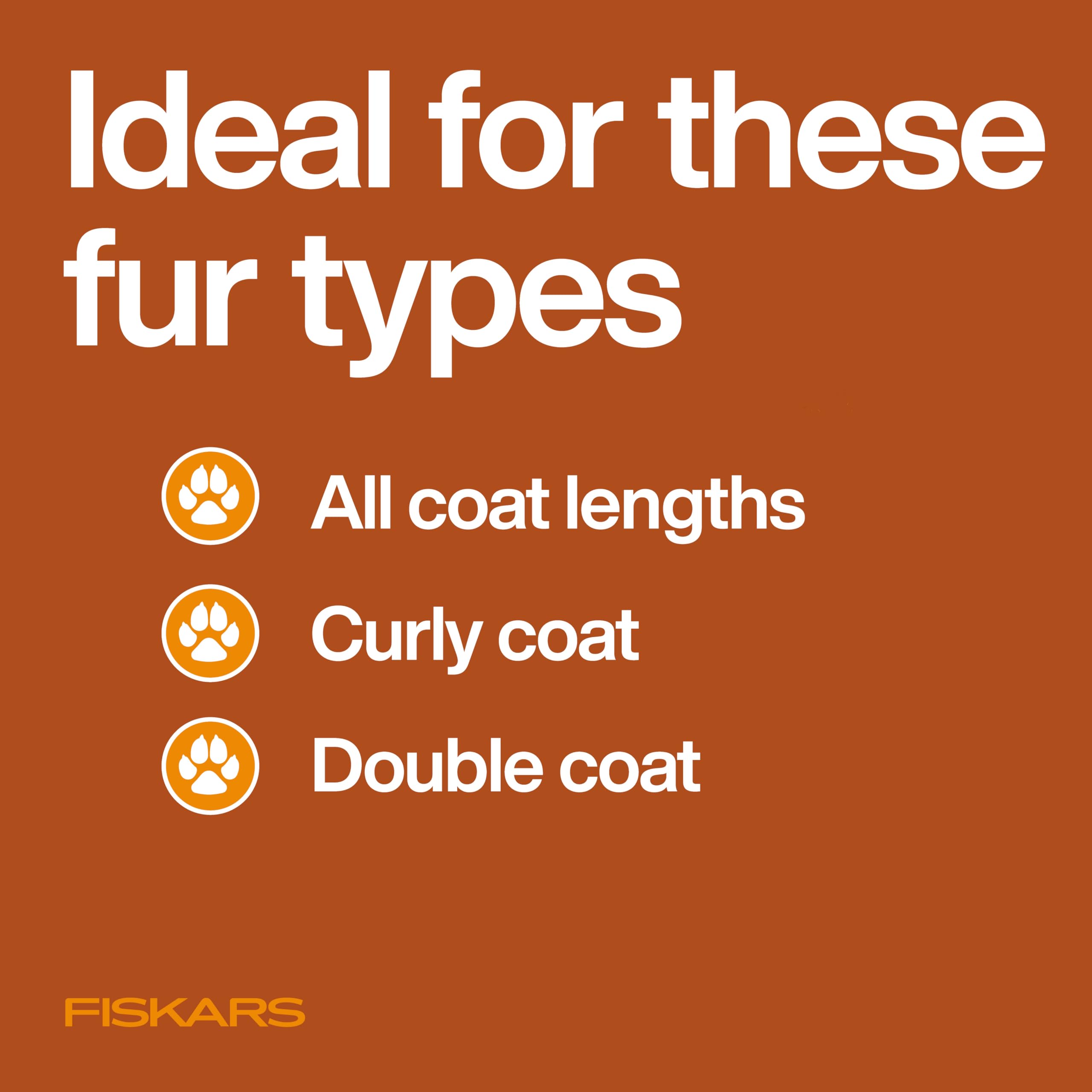 Fiskars Silicone Pet Brush with SoftGrip Handle – Gentle Grooming and Deshedding for Cats and Dogs