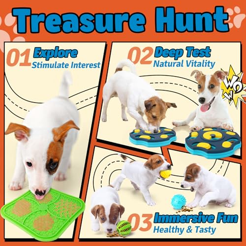 Forfon 9-Piece Dog Puzzle Toy Set: Lick Mats, Treat Balls, and Slow Feeder for Small to Medium Dogs