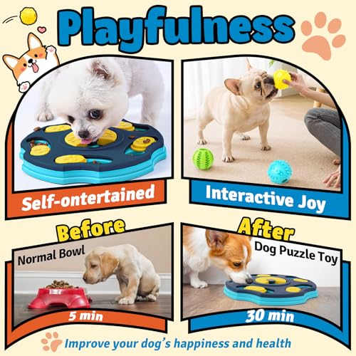 Forfon 9-Piece Dog Puzzle Toy Set: Lick Mats, Treat Balls, and Slow Feeder for Small to Medium Dogs
