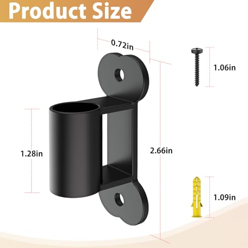 ForoGore 4 Pack Fence to Wall Anchor – Black Alloy Steel for Dog Playpen – Includes Screws