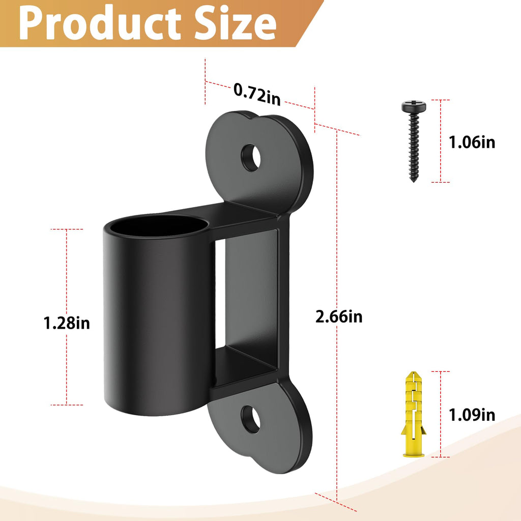 ForoGore 4 Pack Fence to Wall Anchor – Black Alloy Steel for Dog Playpen – Includes Screws