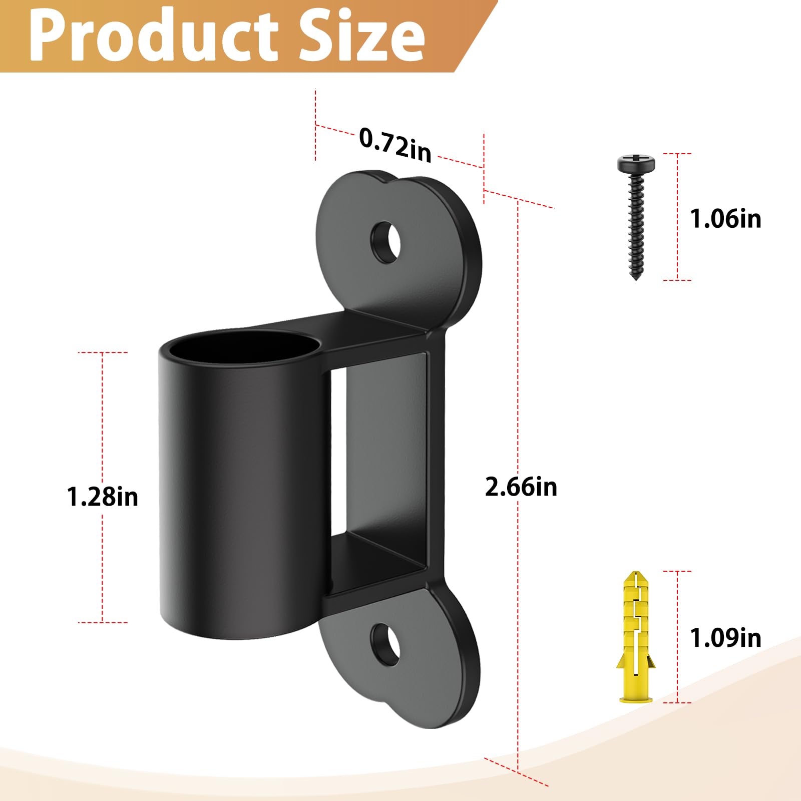 ForoGore 4 Pack Fence to Wall Anchor – Black Alloy Steel for Dog Playpen – Includes Screws