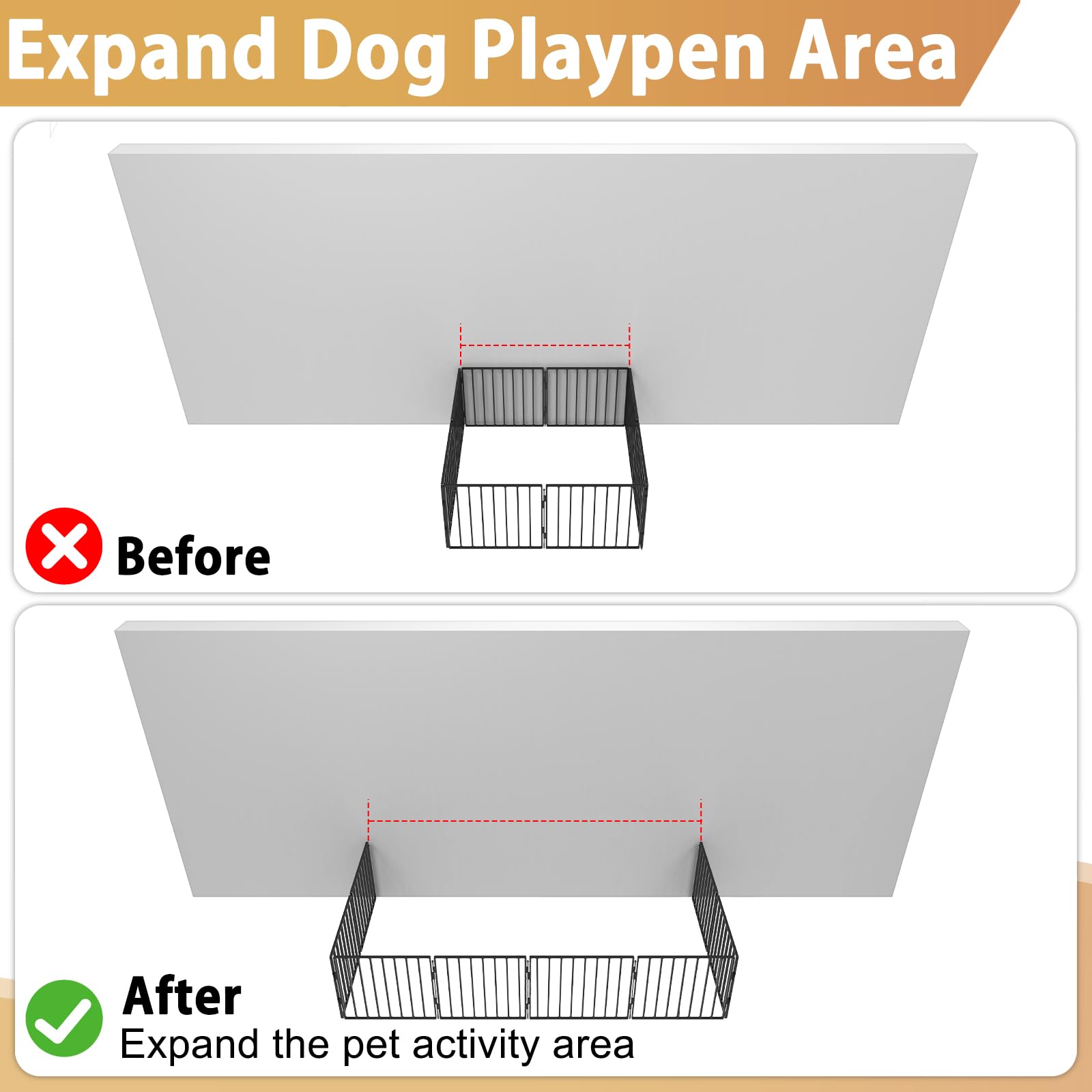 ForoGore 4 Pack Fence to Wall Anchor – Black Alloy Steel for Dog Playpen – Includes Screws