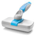 Freshly Bailey Self-Cleaning Slicker Brush for Dogs and Cats – Retractable Bristles, Gently Removes Loose Hair & Mats (White/Blue)