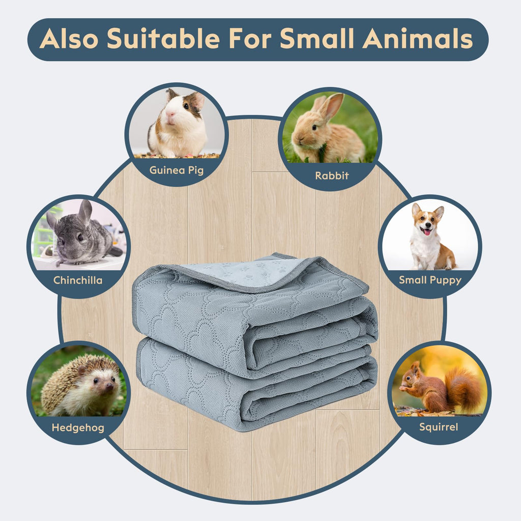 FunFurry Washable Pee Pads for Dogs - Reusable, Waterproof, Non-Slip, Light Grey 24x24 (2-Pack)