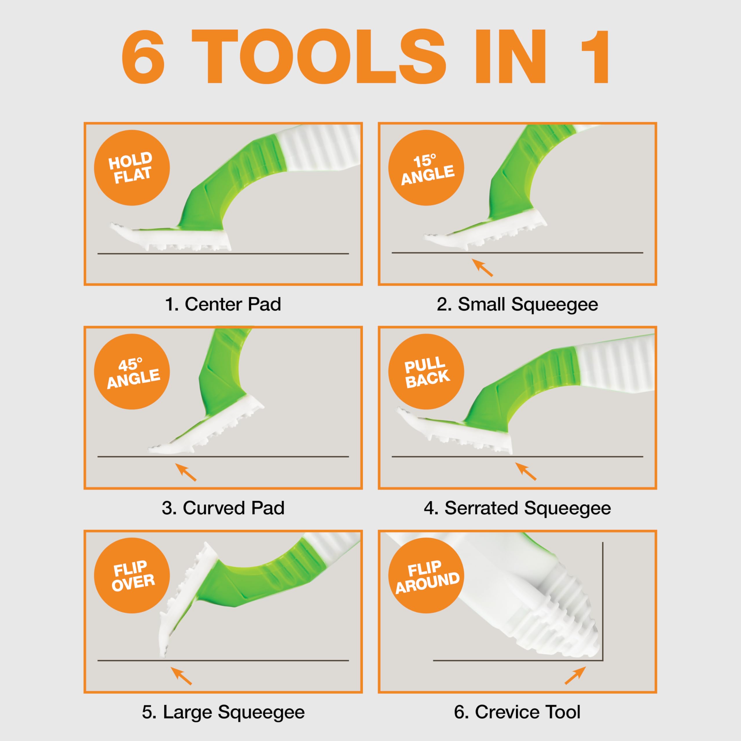 FurDozer X6 Pet Hair Remover - Green, 6-in-1 Manual Tool for Carpets, Couches, Car Interiors & More