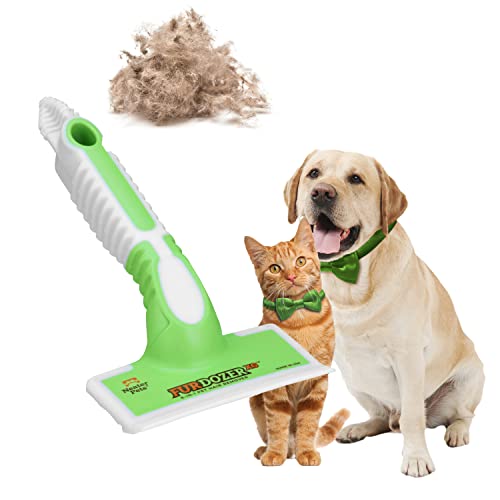 FurDozer X6 Pet Hair Remover - Green, 6-in-1 Manual Tool for Carpets, Couches, Car Interiors & More