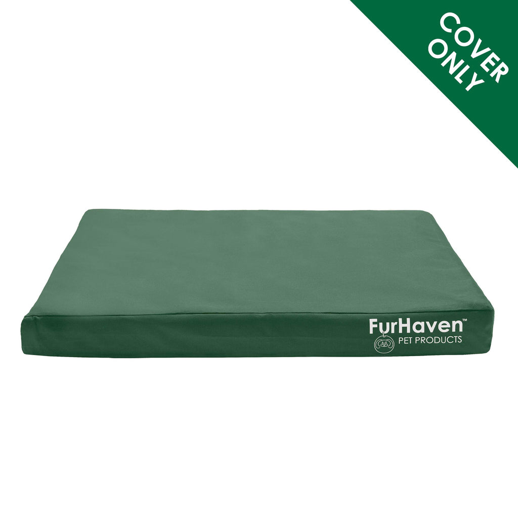 Furhaven Large Replacement Dog Bed Cover – Forest, Water-Resistant Polyester, Fits 36"x27"x3" Foam