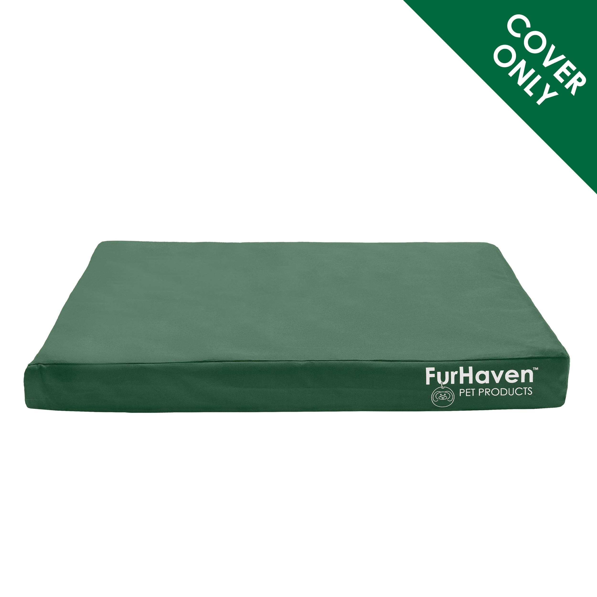 Furhaven Large Replacement Dog Bed Cover – Forest, Water-Resistant Polyester, Fits 36"x27"x3" Foam