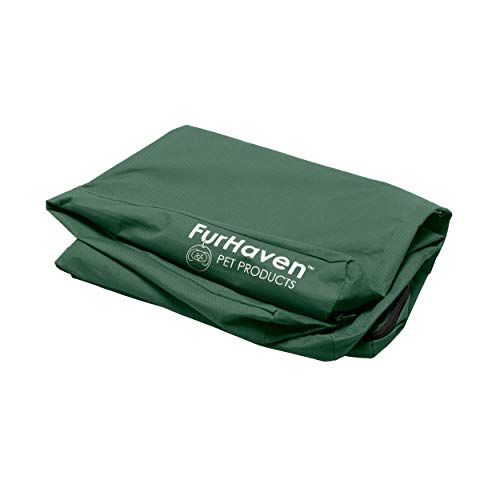 Furhaven Large Replacement Dog Bed Cover – Forest, Water-Resistant Polyester, Fits 36"x27"x3" Foam