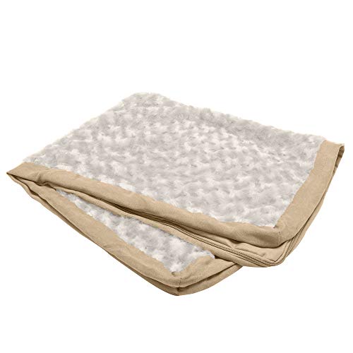 Furhaven Replacement Dog Bed Cover – Ultra Plush Faux Fur & Suede, Machine Washable, Large (Cream)