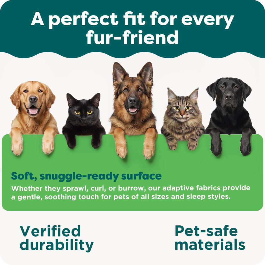 Furhaven Small Dog Bed – Washable Sherpa Fleece Bolster Crate Pad for Small Dogs & Cats, Gray, 24x18x2.3 Inches