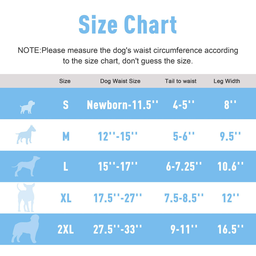Fuz Bigaza Washable Dog Diapers 3 Pack - Reusable Female Dog Diapers for Heat, Medium (Giraffe, Tucan, Fox)