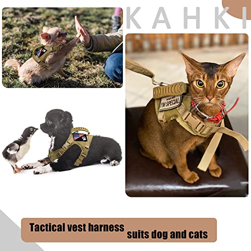 FXGOING Camouflage Tactical Dog Harness XS with Handle, Front Clip, and Patches