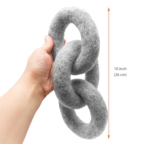 Glaciart One Felted Wool Dog Chew Rings – Natural, Durable Chew Toy for All Dog Sizes