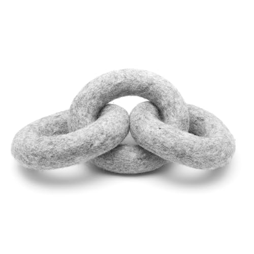 Glaciart One Felted Wool Dog Chew Rings – Natural, Durable Chew Toy for All Dog Sizes