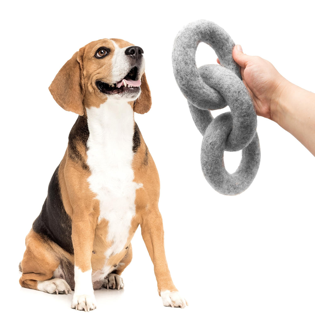 Glaciart One Felted Wool Dog Chew Rings – Natural, Durable Chew Toy for All Dog Sizes