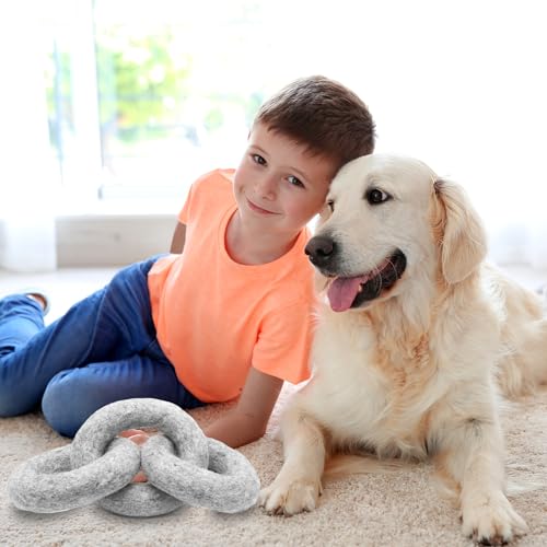 Glaciart One Felted Wool Dog Chew Rings – Natural, Durable Chew Toy for All Dog Sizes