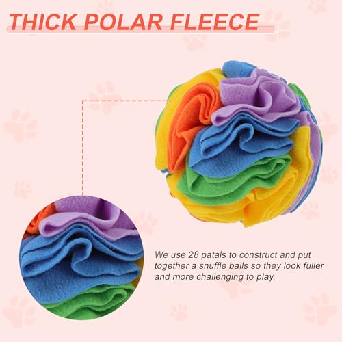 GLIDESMOOTH Snuffle Ball for Dogs – Interactive Treat Toy for Small Breeds & Puppies (Medium, Colorful)