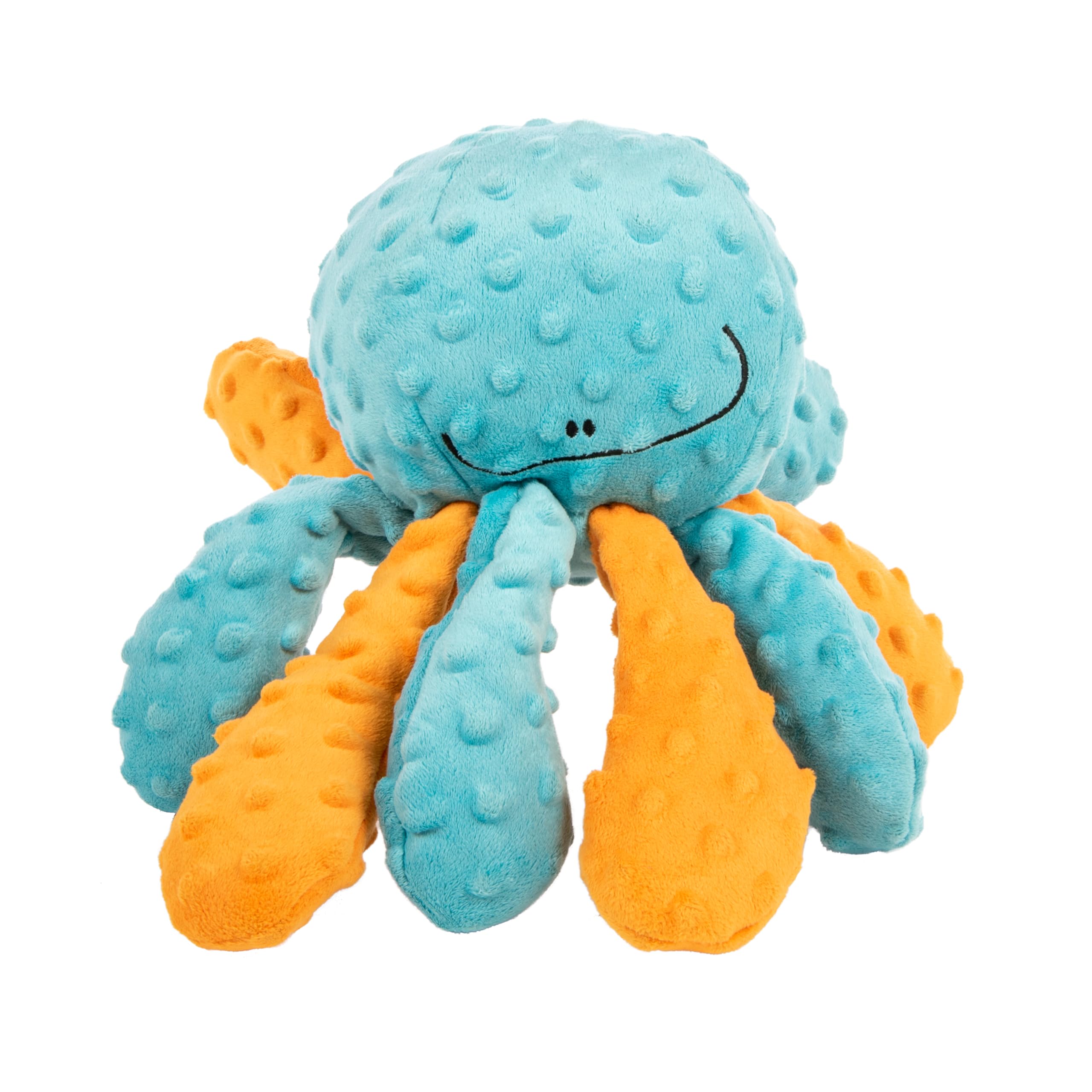 goDog Crazy Tugs Octopus Squeaky Plush Dog Toy - Large, Multi Color with Chew Guard Technology