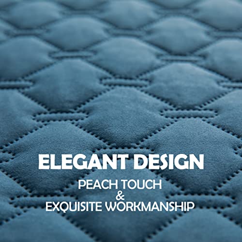 gogobunny 100% Double-Sided Waterproof Dog Bed Cover - 30x70 Inch Reversible Pet Blanket for Sofa, Couch, Bed, Dark Blue/Light Blue