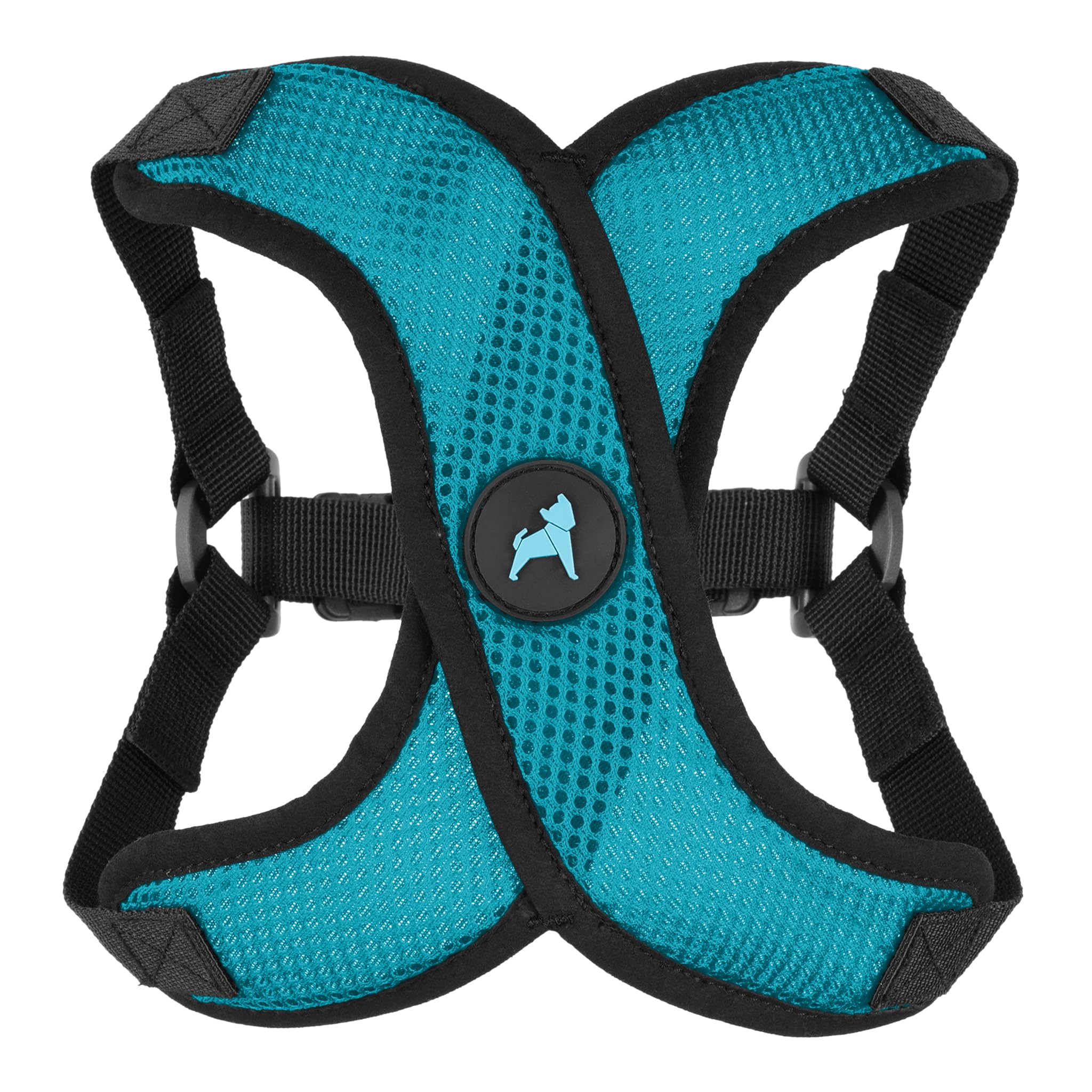 Gooby Comfort X Step in Lite Dog Harness - Turquoise, Small - Choke Free & Escape Free Mesh Harness
