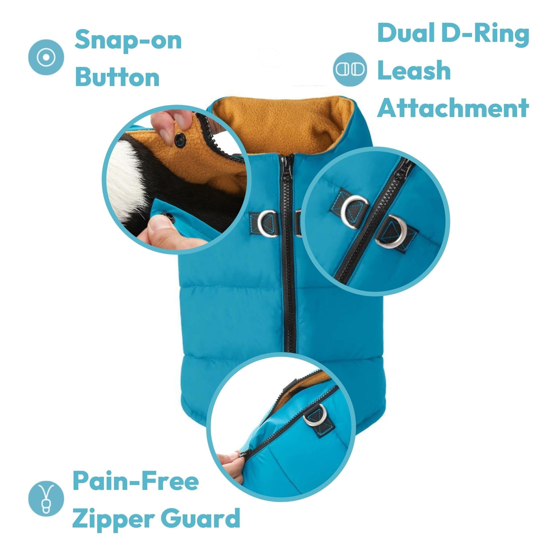 Gooby Padded Vest Dog Jacket, Solid Red, X-Small – Fleece-Lined Water Resistant Winter Coat for Small Dogs