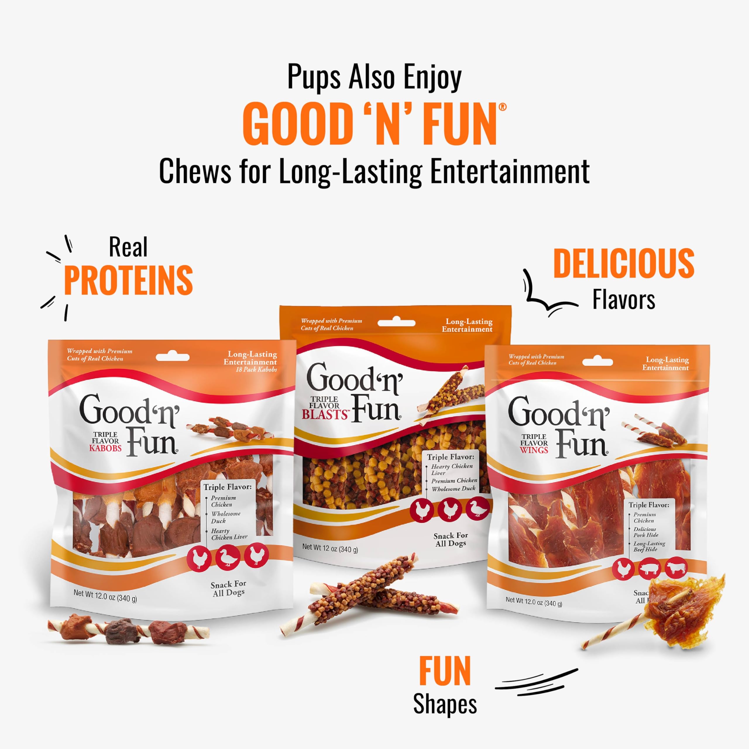 Good ‘n’ Tasty Triple Flavor Puree Mix-Ins – Salmon, Tuna & Krill Dog Food Topper, 28 Single-Serve Packets