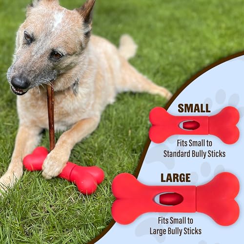 GoSports Chew Champ Bully Stick Holder – Safe Chewing for Large Dogs, 8 Inch, Durable Nylon