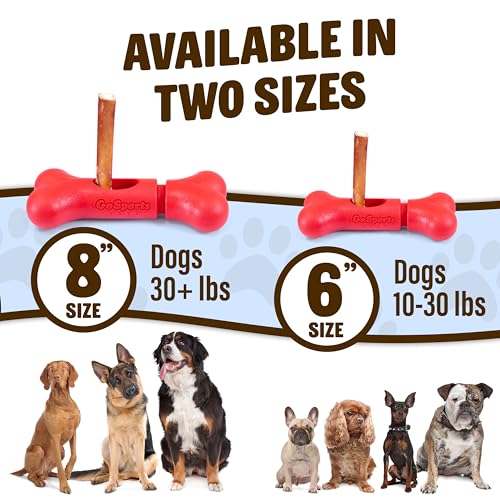 GoSports Chew Champ Bully Stick Holder – Safe Chewing for Large Dogs, 8 Inch, Durable Nylon