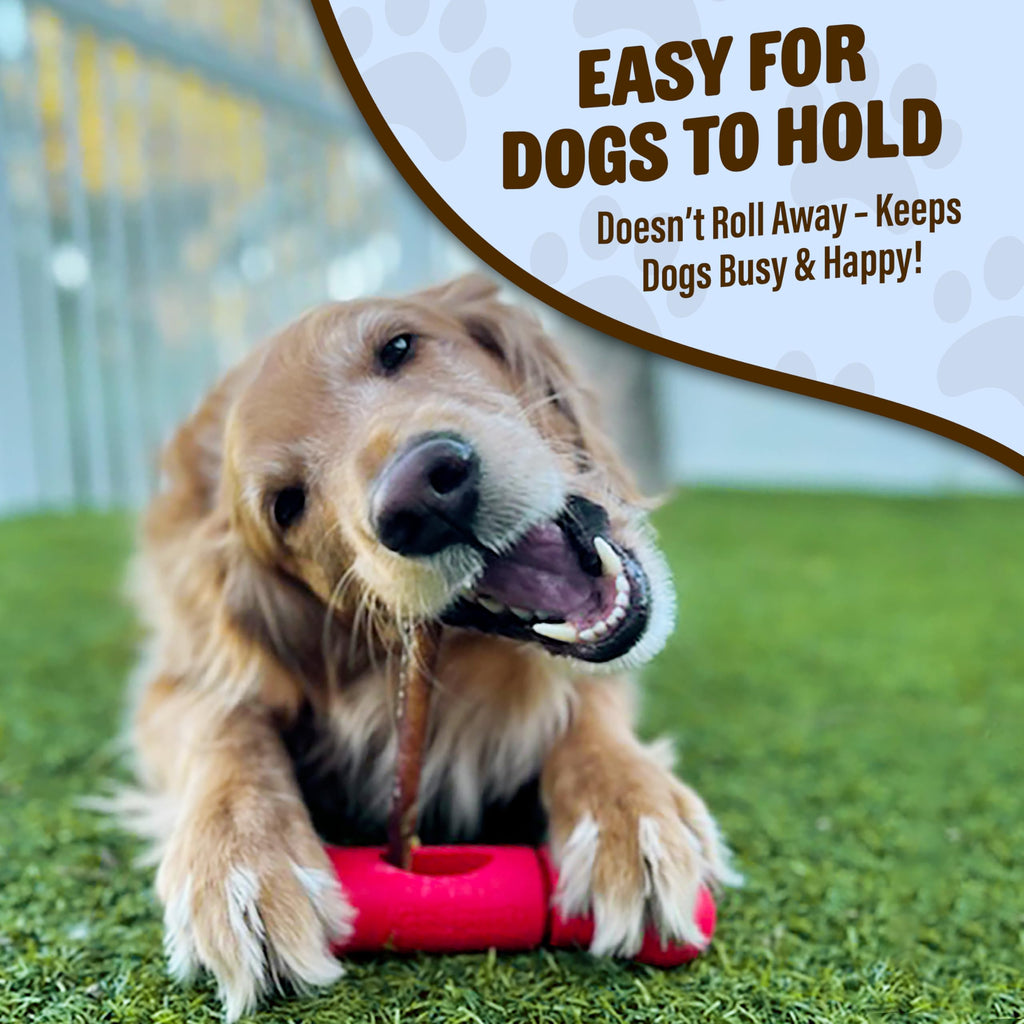 GoSports Chew Champ Bully Stick Holder – Safe Chewing for Large Dogs, 8 Inch, Durable Nylon