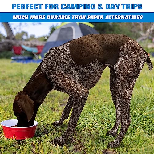 GoSports Party Dog Disposable Red Cup Pet Bowls - 50 Small Size, 22 oz Each