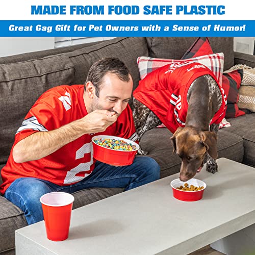 GoSports Party Dog Disposable Red Cup Pet Bowls - 50 Small Size, 22 oz Each