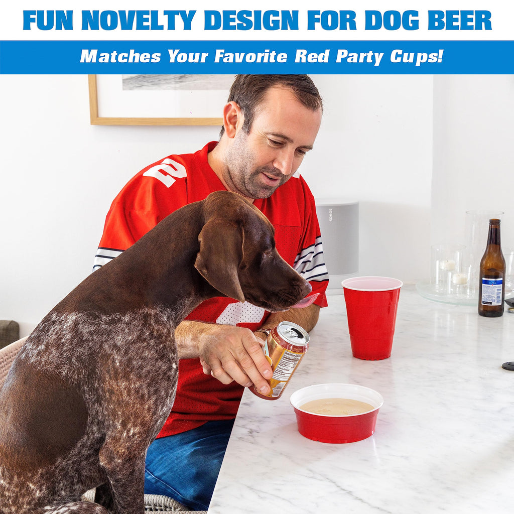 GoSports Party Dog Disposable Red Cup Pet Bowls - 50 Small Size, 22 oz Each
