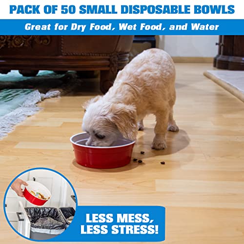 GoSports Party Dog Disposable Red Cup Pet Bowls - 50 Small Size, 22 oz Each