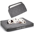 Greatbond Waterproof Dog Bed Cover Replacement - 35x44 Inch Noiseless Quilted Fitted Sheet with Elastic Band, Grey (Cover Only)