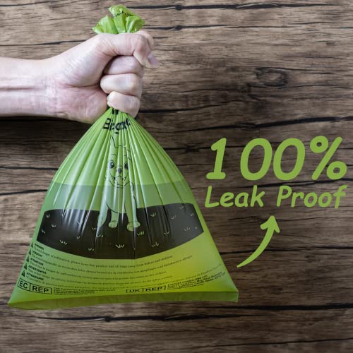 Greener Walker 540-Count Poop Bags for Dogs – Leak-Proof, Extra Thick, Cornstarch Blend (Green)