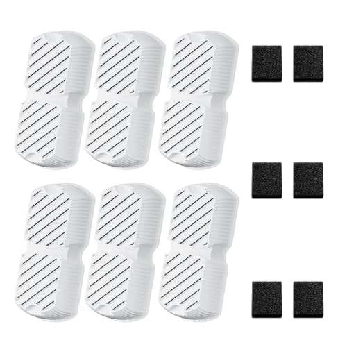 GROOKPET Dog Water Fountain Filters – 12-Pack Replacement with 6 Filters and 6 Sponges for 7L Fountain