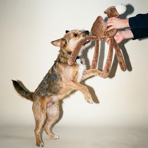 GRRREEN Calvin the Camel Jumbo Plush Dog Toy - Eco-Friendly 100% Recycled, for Large Dogs 50lbs+