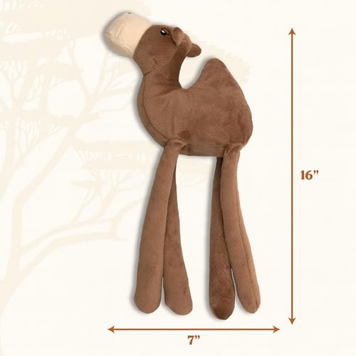 GRRREEN Calvin the Camel Jumbo Plush Dog Toy - Eco-Friendly 100% Recycled, for Large Dogs 50lbs+