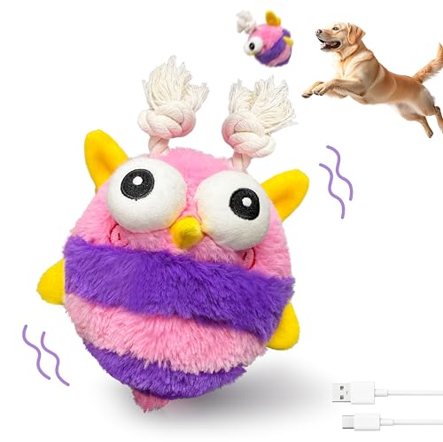 GUKCO Bee Moving Dog Toy – Rechargeable Interactive Toy with Motion-Activated Ball, 3 Play Modes, Recording & Silent Options for All Breeds