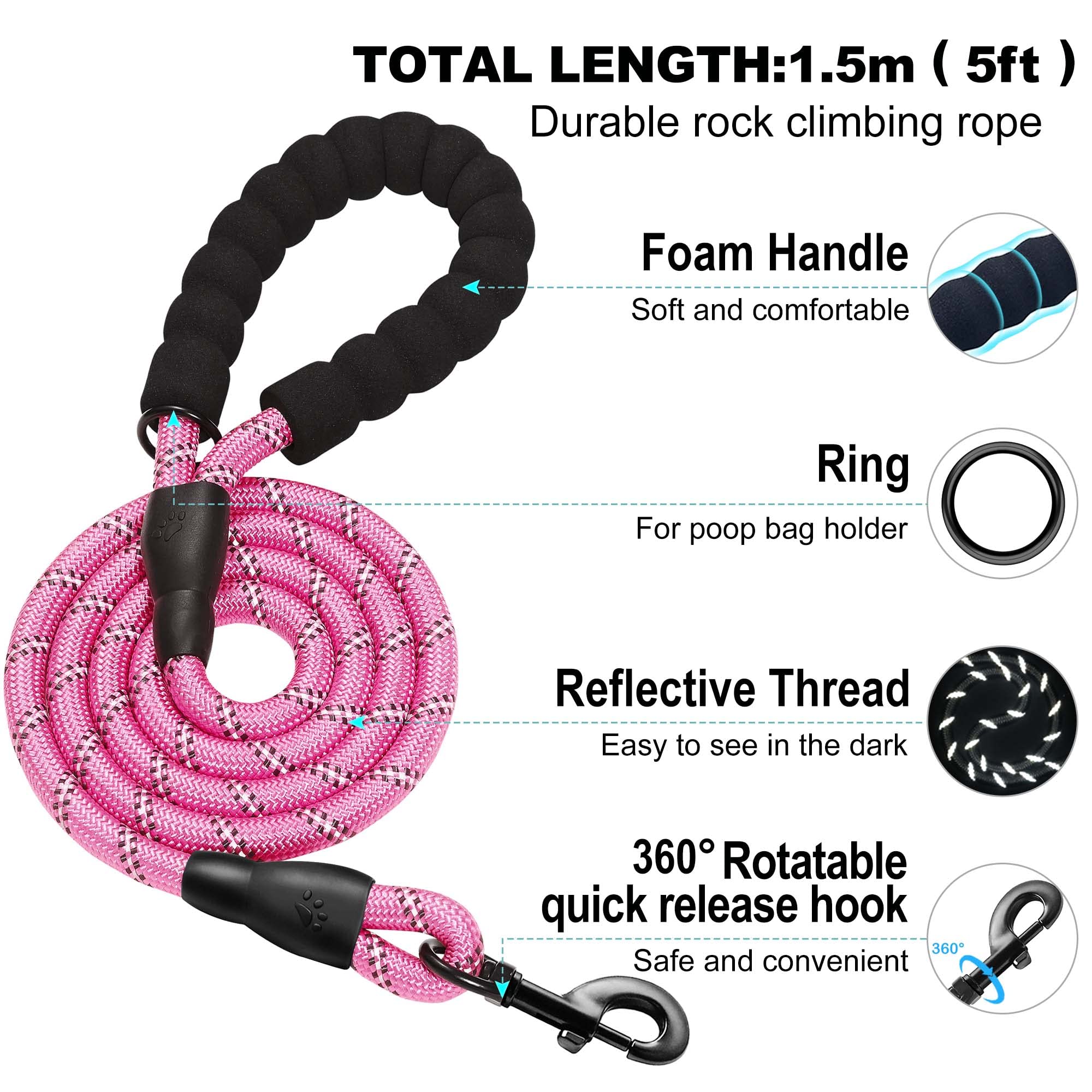 haapaw Dog Harness and Leash Set – No Pull, Reflective Step-In Harness for Small Dogs